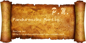Pandureszku Martin névjegykártya